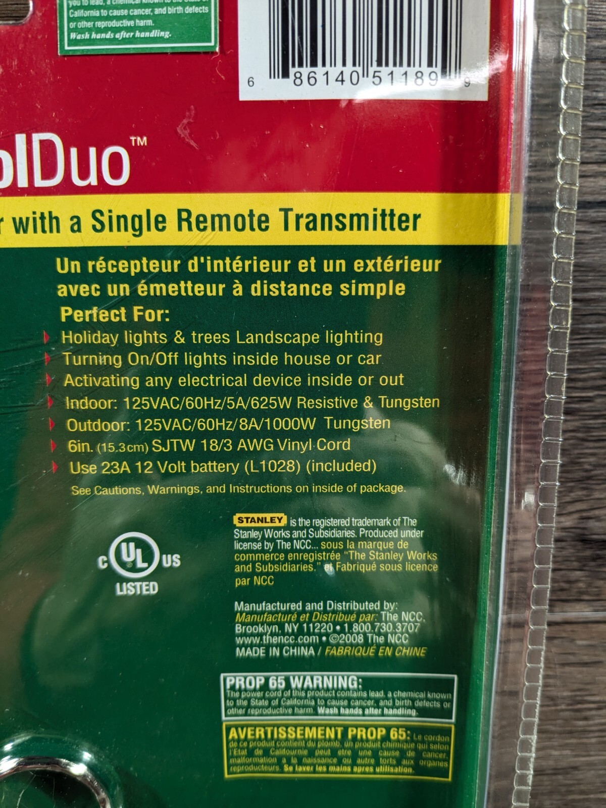 STANLEY Brand New 2Pk Remote Control Duo Indoor Outdoor Lighting 50′ Range