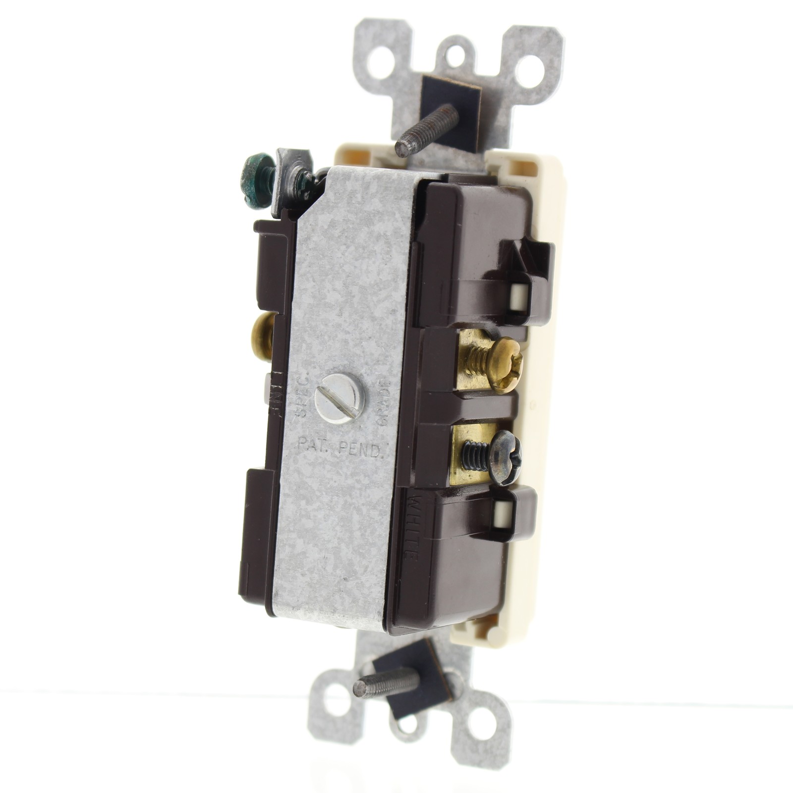 Leviton 5648-A Almond Decora Pilot Light Switch Rocker w/ 15A Receptacle Outlet
