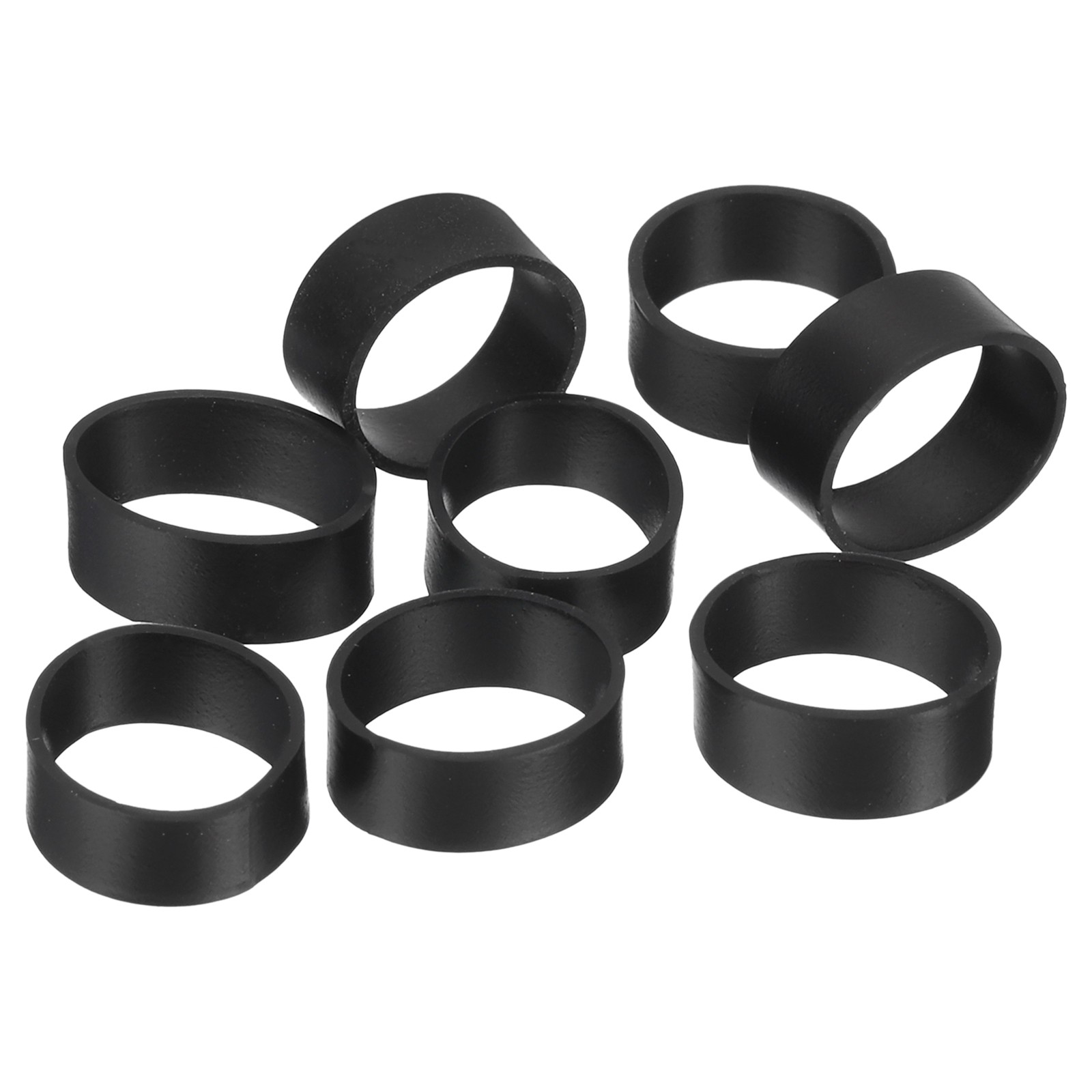 50Pcs Silicone Rubber Bands 10x5mm Silicone Elastic Bands Cable Ties Black