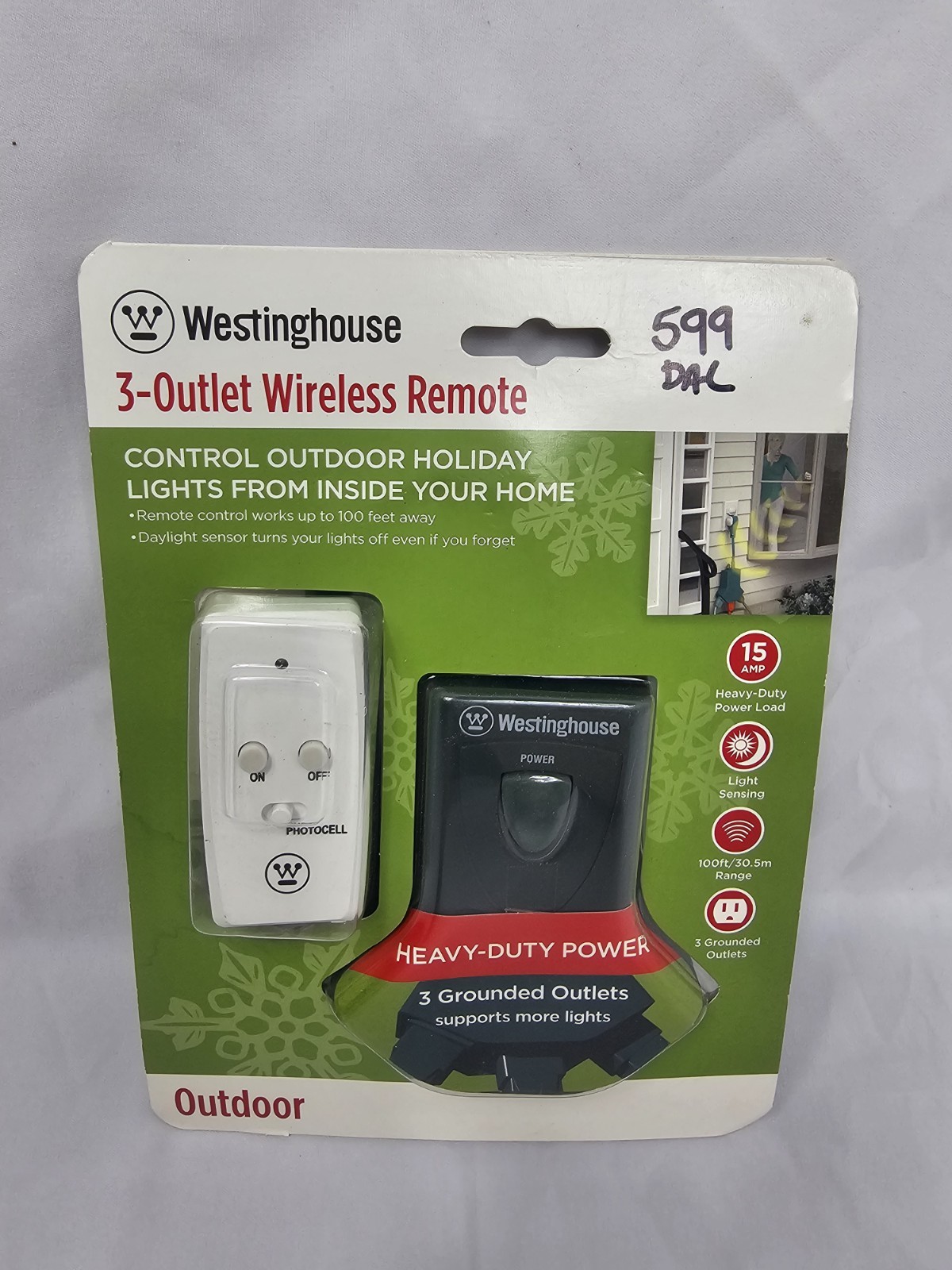 Westinghouse 3-Outlet Wireless Remote Control For Outdoor Holiday Lights