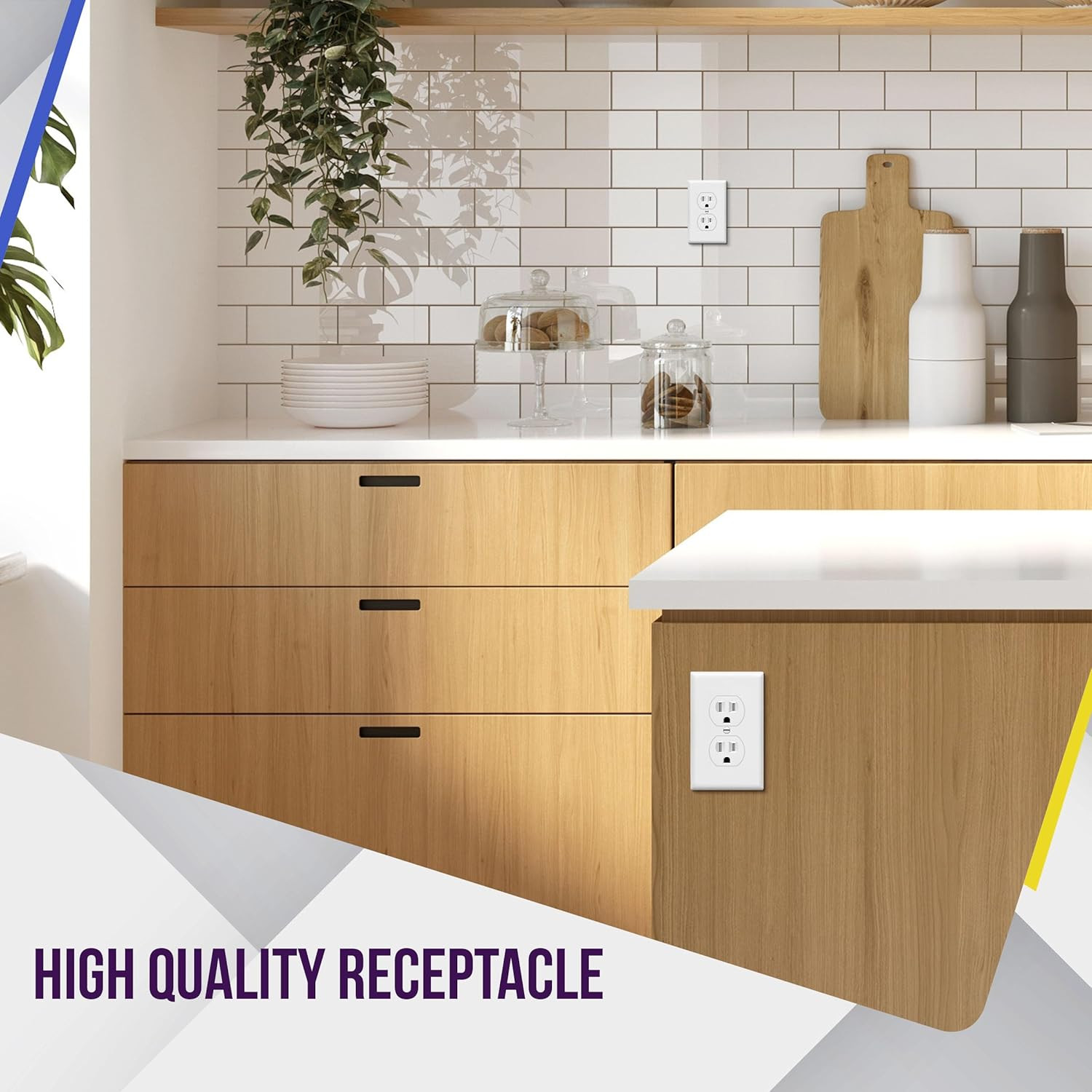 Duplex Receptacle Outlet, Tamper-Resistant Electrical Wall Outlets, Residential