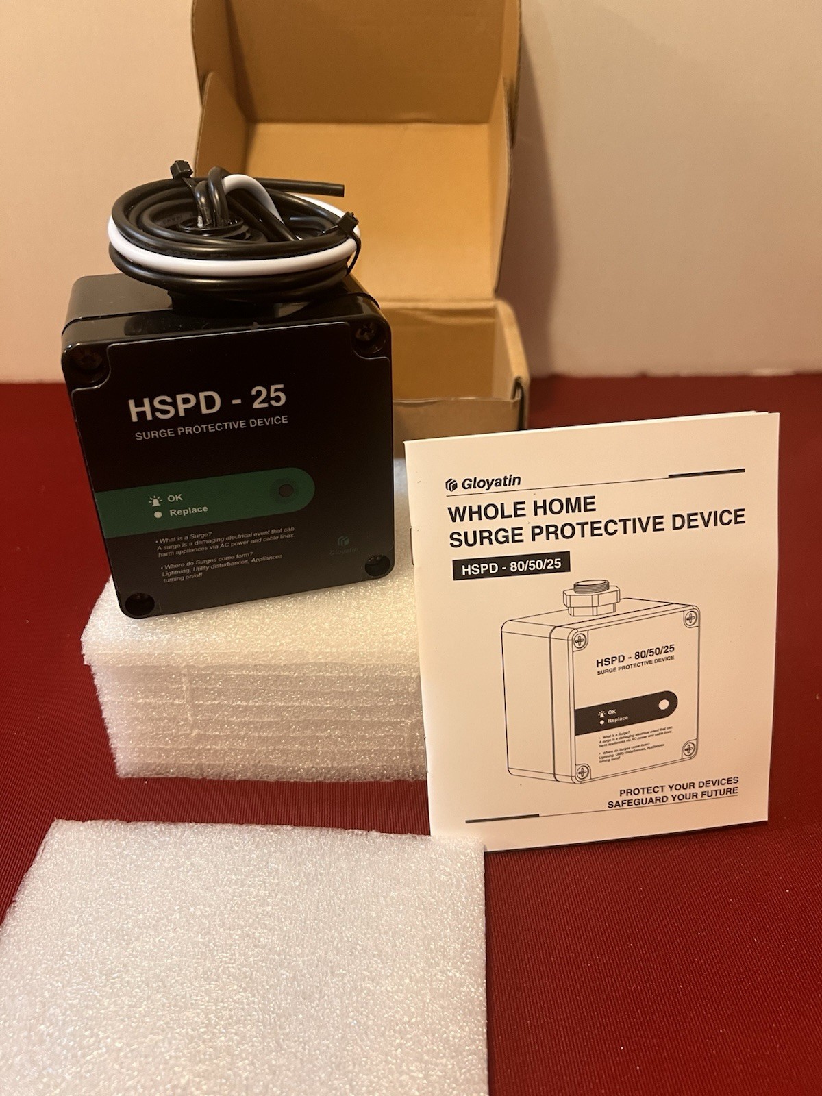 HSPD Square Whole Home Surge Protective Device, Type 1 SPD, 120/240VAC (HSPD-25)