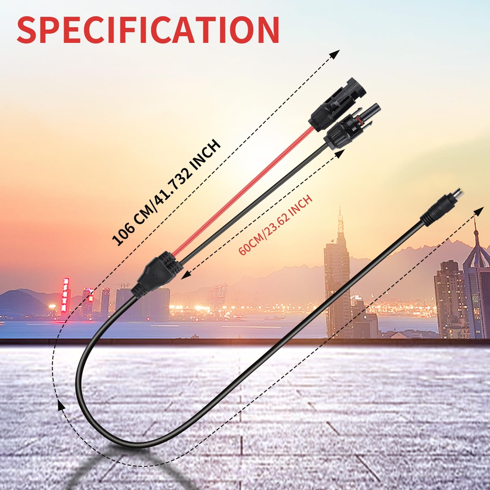 HNYYZL Jackery Solar Panel Connector – MC4 to DC 8mm Extension Cable, DC7909 …