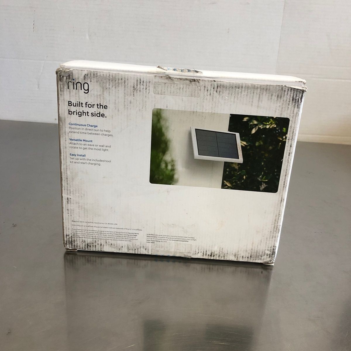 Ring Solar Panel White Rechargeable Power Supply for Select Ring Security Cam