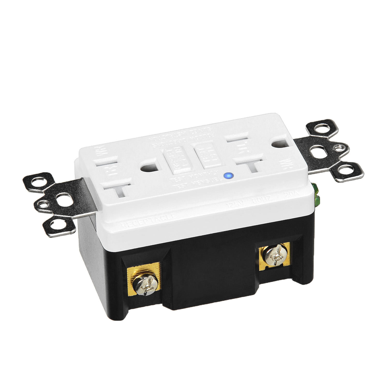 6 Pack 20AMP GFCI GFI Safety Outlet Receptacle w/ Wall Plate LED Indicator TR WR
