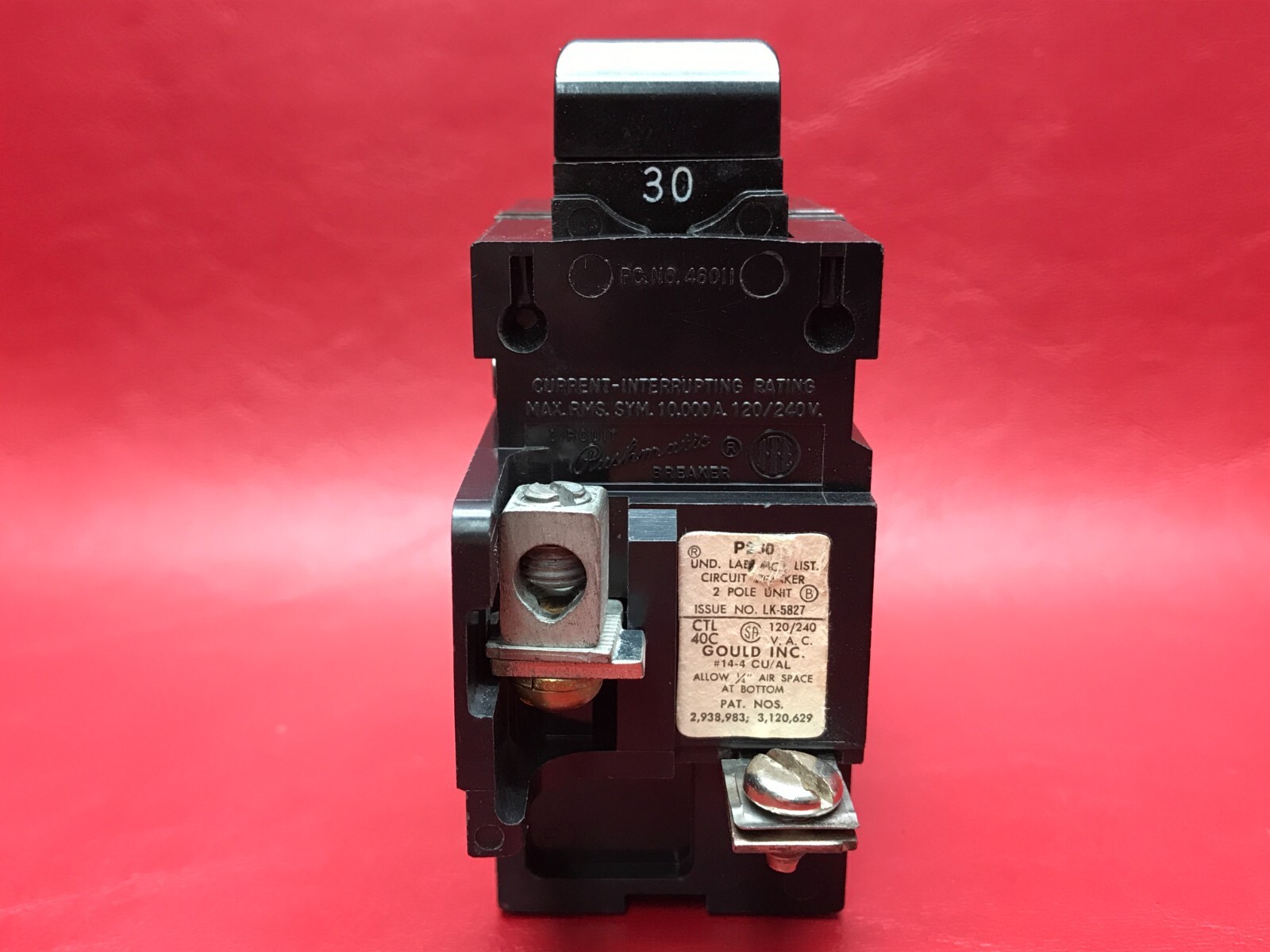30 Amp 2 Pole Pushmatic P230 ITE Siemens Gould Bulldog 30A Breaker 120/240V