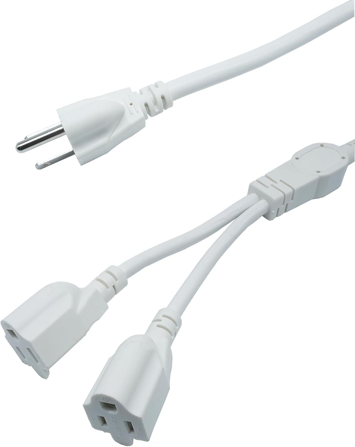 3 Prong Extension Cord Splitter, Indoor Outdoor 1.5 FT Power Cord Splitter 1 to