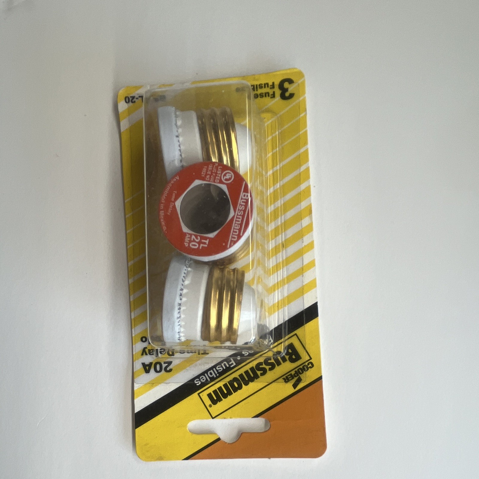Bussmann TL-20 20A 125Vac Edison Screw-In Plug Fuse Time-Delay 3 Pack