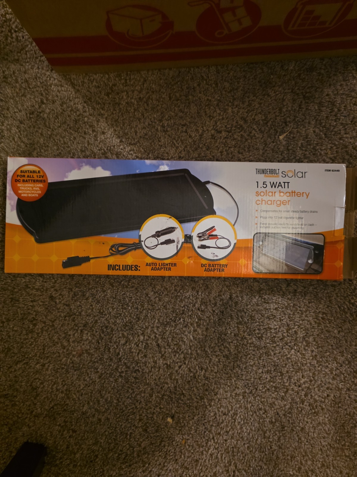 Thunderbolt Magnum Solar 1.5 Watt Solar Battery Charger Suitable For All 12V DC