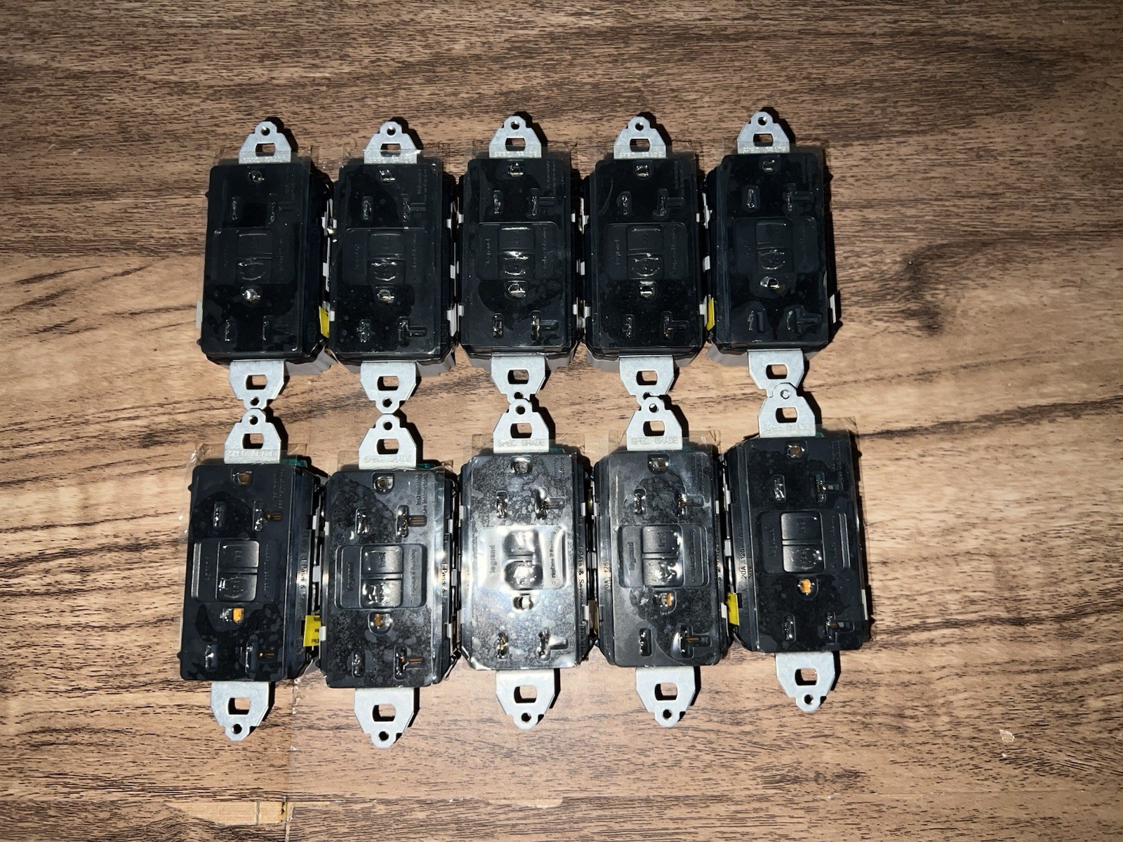 Lot Of 10 Legrand Honda GFCI 20A Black Receptacle Outlets