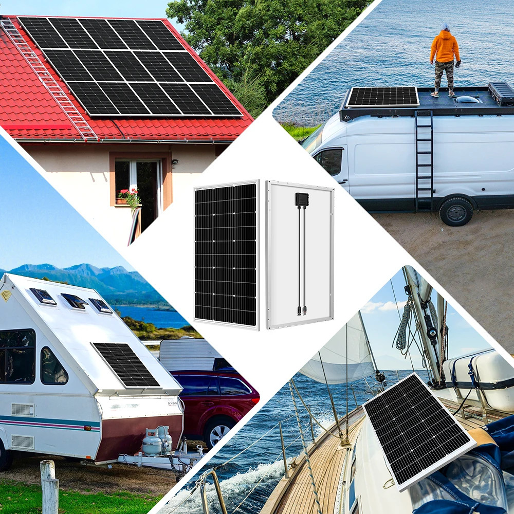 DOKIO 18V 100W 200W Rigid Solar Panel China Monocrystalline Silicon Waterproof
