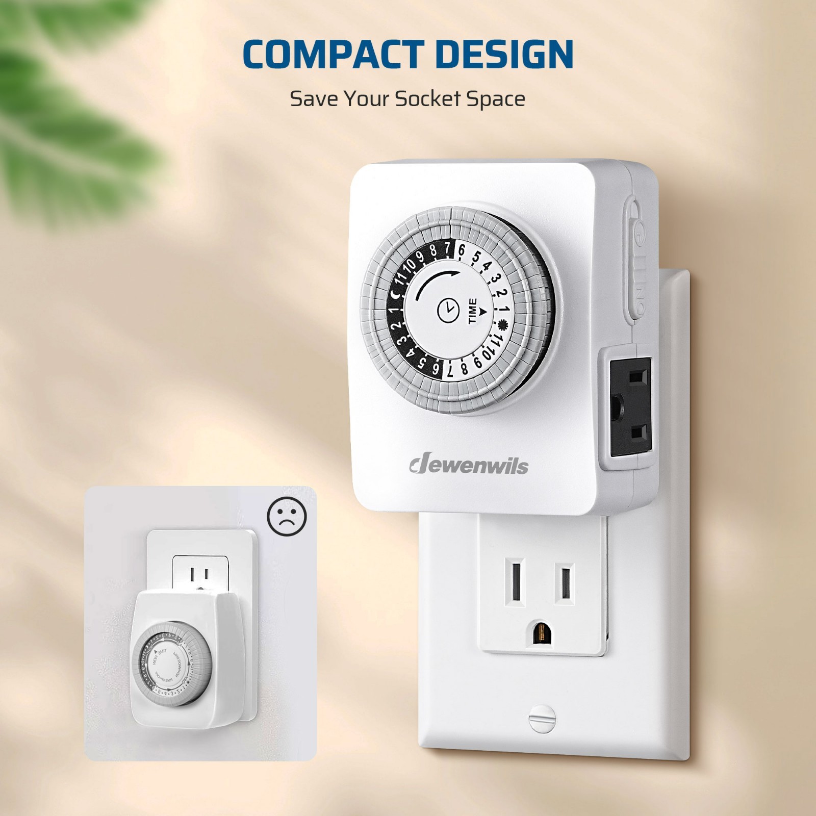 DEWENWILS 2 pack Indoor Outlet Timer Plug in Electrical Timer for Aquarium