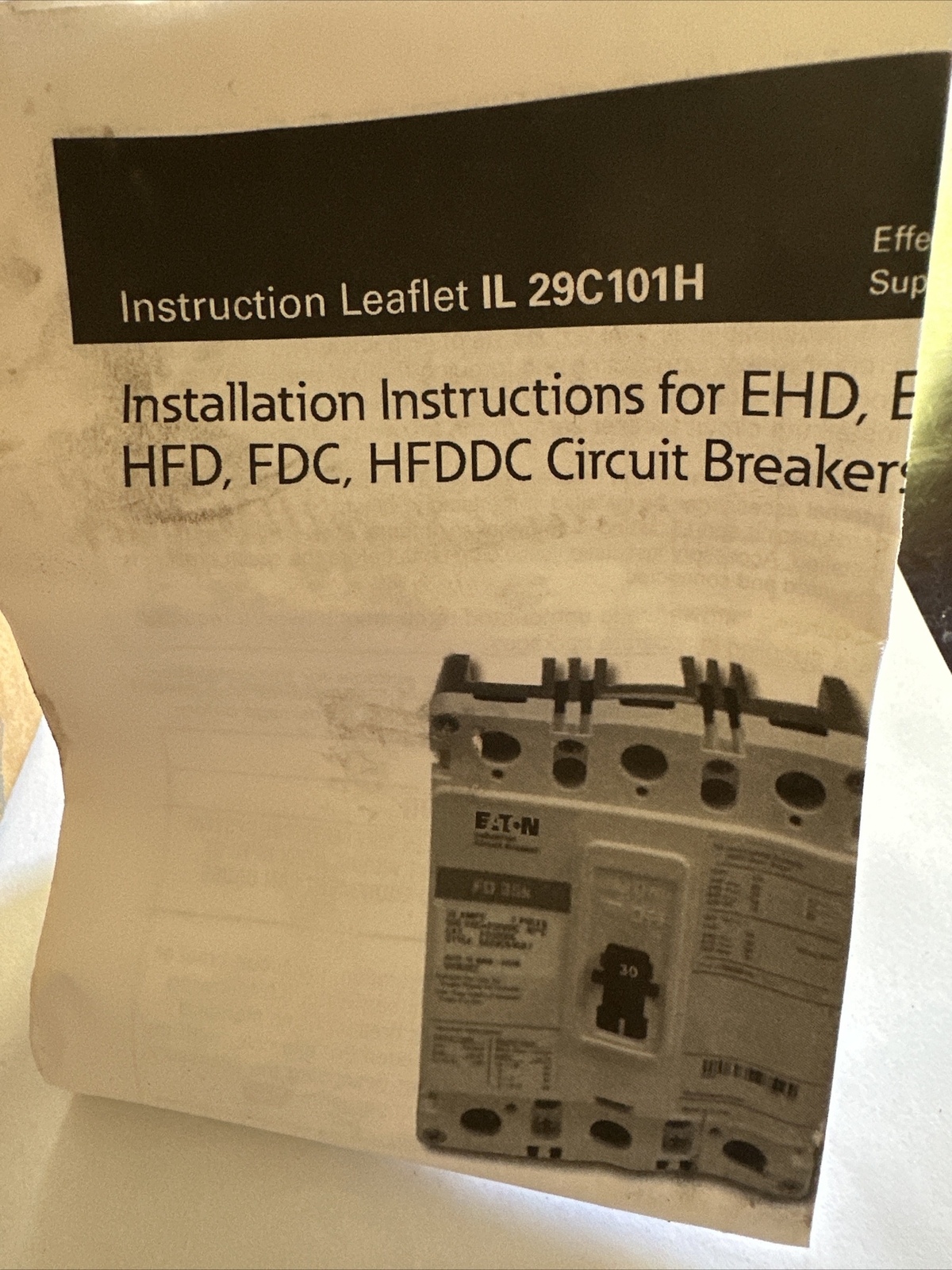 Eaton Cutler Hammer EHD 2 pole 30 amp 480v EHD2030 Circuit Breaker