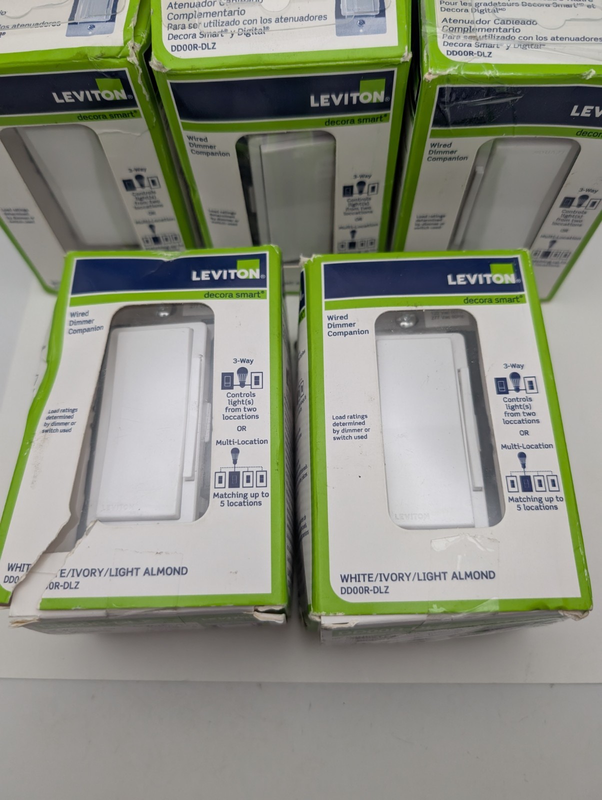 5x Leviton Auxiliary Switch Digital Decora Dimmer Remote DD00R-DLZ Scratch/Scuff