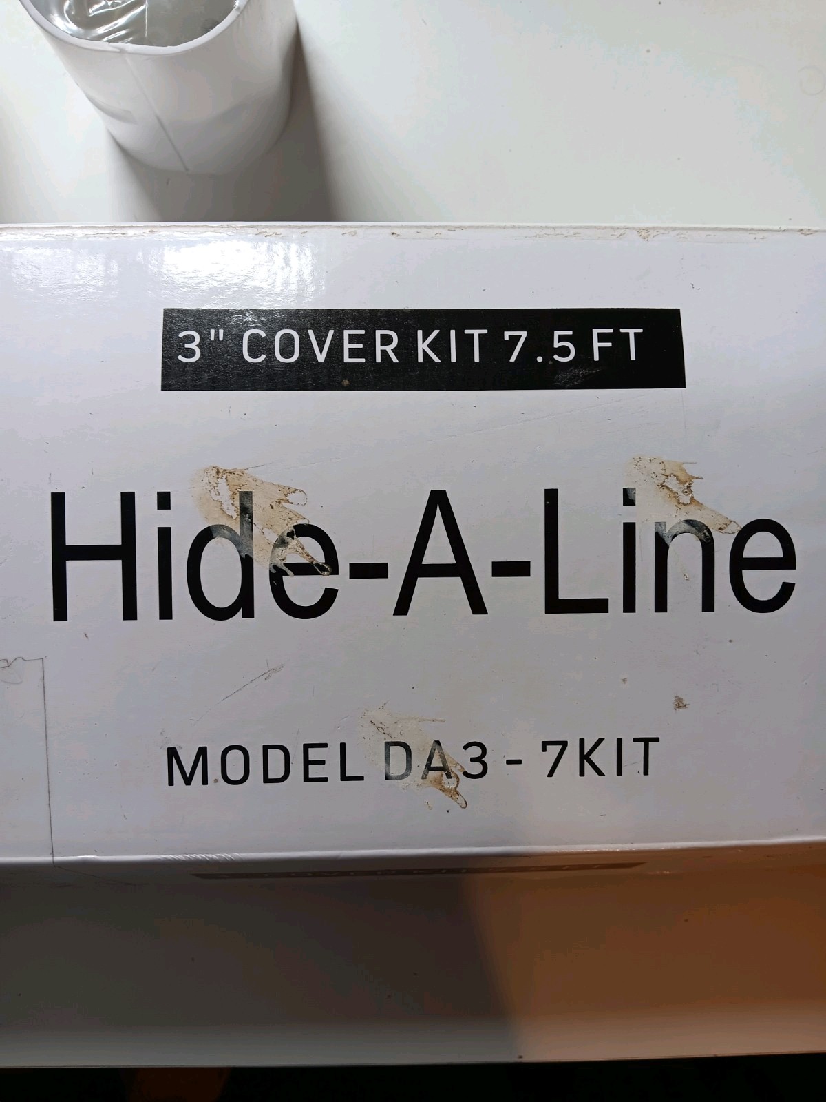 DuctlessAire White Split Line 3″ By 7.5 Feet Outdoor Wire Cover Model #DA3-7