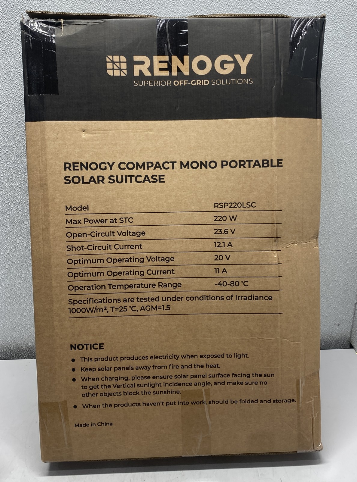 Renogy 220W Lightweight Portable Solar Suitcase RSP220LSC