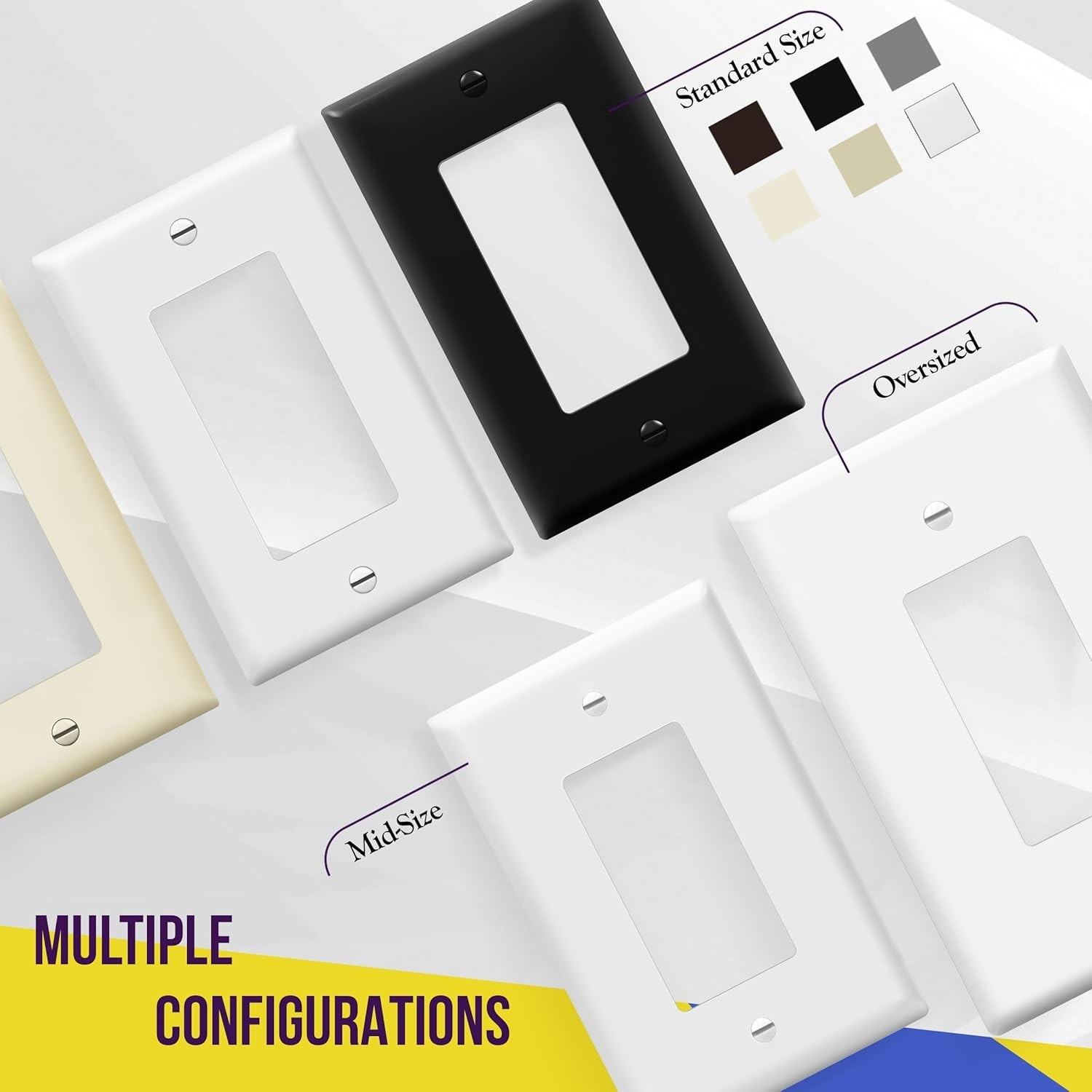 Polycarbonate Thermoplastic 3-Gang Wall Plate – Easy Installation, Listed