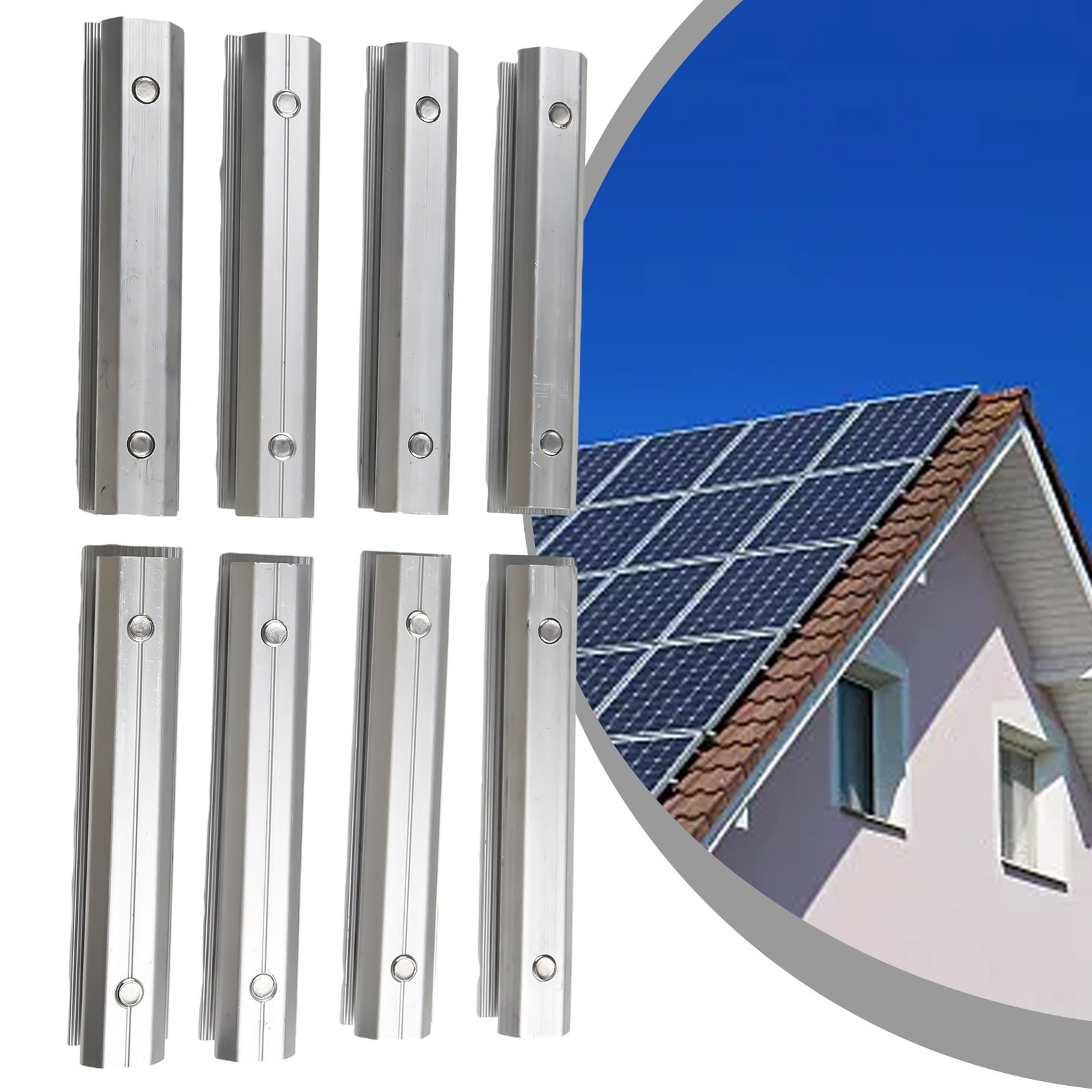 Adjustable Connector for Solar Panel Rail Mounting Easy and Quick Installation
