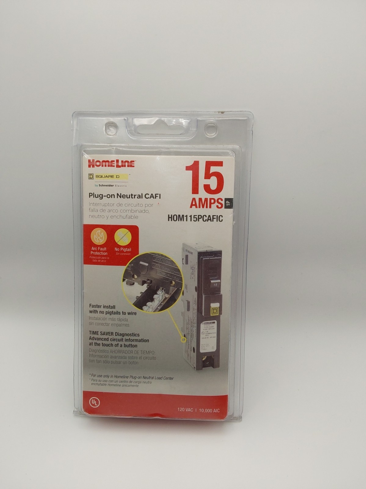 Square D HOM115PCAFIC 15A 1-Pole Circuit Breaker – NEW Q