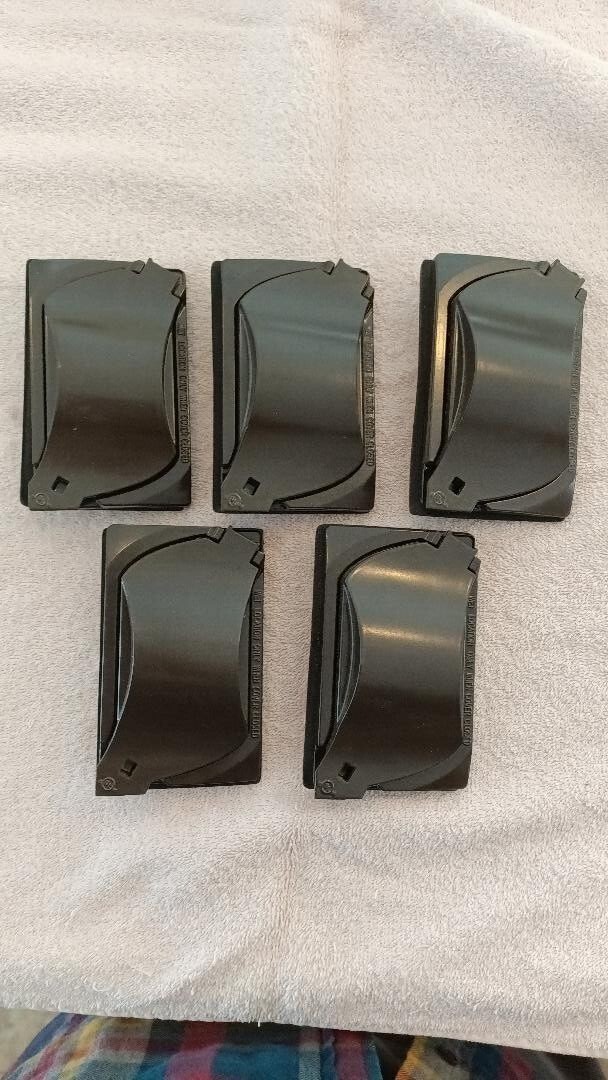**5**, 1-GANG RECTANGLE METAL WEATHERPROOF ELECTRICAL BOX COVER/BRONZE/LOT OF 5