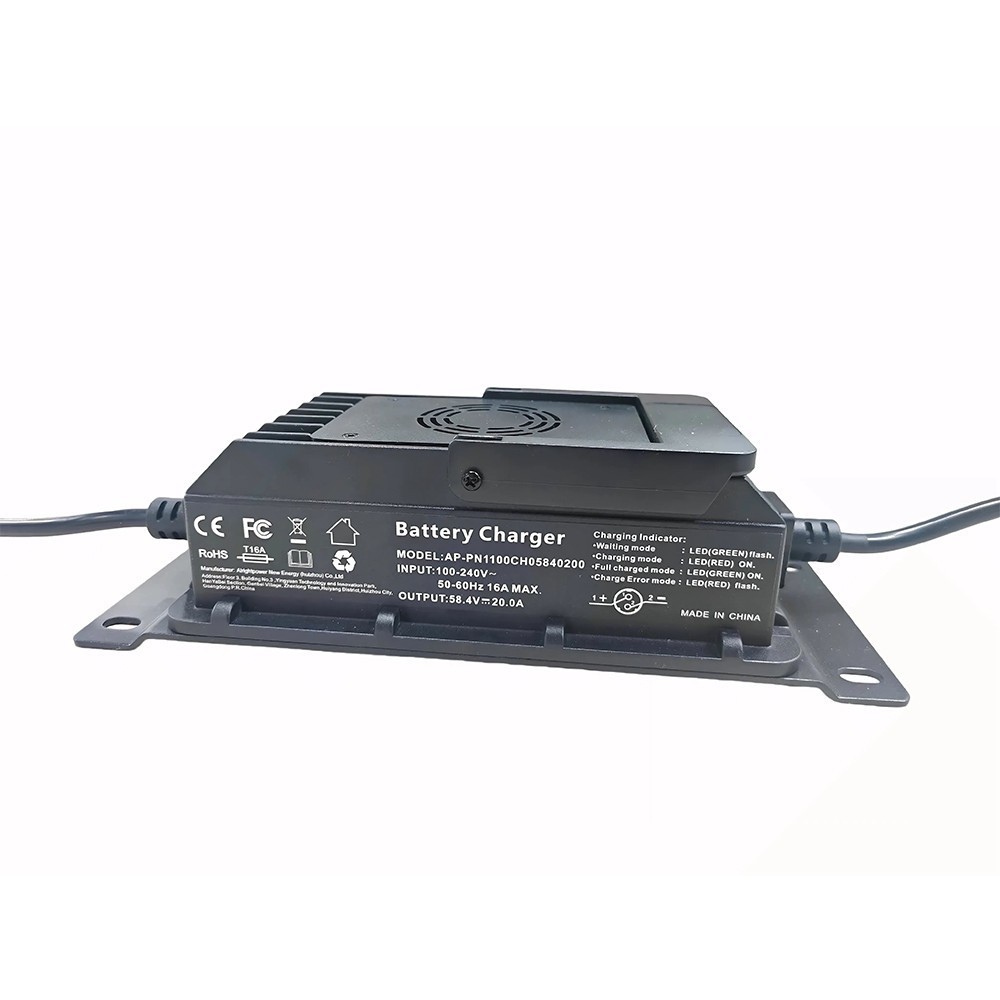 20A 58.4V Lithium Battery Charger for 48V LiFePO4 Lithium Battery Rapid Charging
