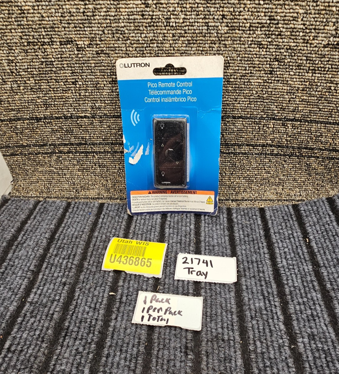 Lutron 3-Button Pico Smart Remote Control Black For Caseta Smart Dimmer Switch