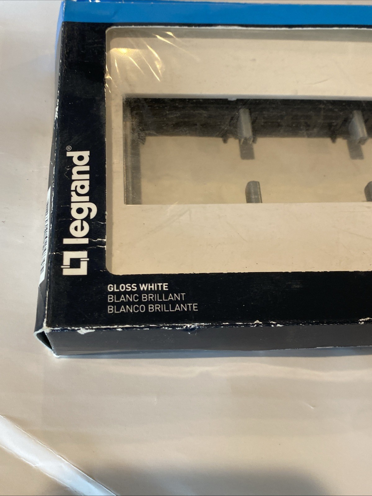 Legrand adorne 3 Gang Decorator/Rocker Wall Plate, Mirror/Gloss White – New