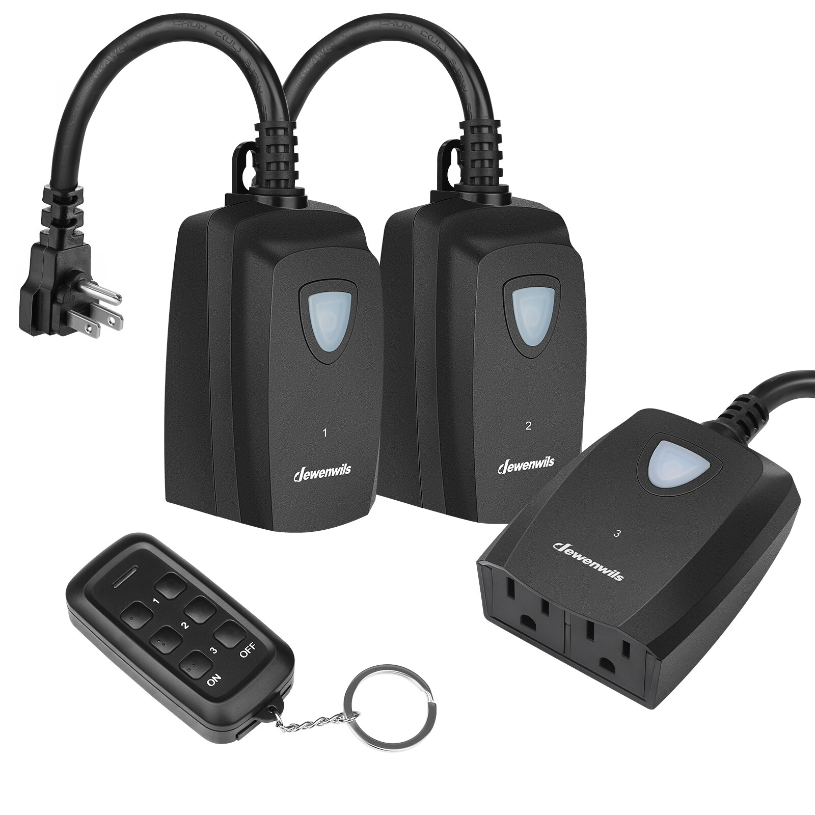 DEWENWILS Outdoor Remote Outlet 100FT Range Weatherproof for Pump & Fan Control