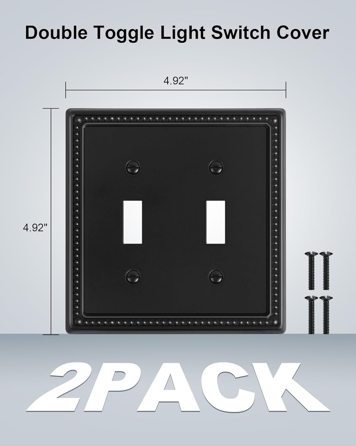 Stylish Black Pearls Light Switch Plate Cover Set – Durable & Elegant 2-Pack