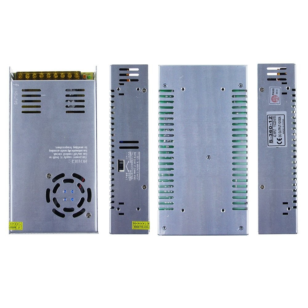 ALITOVE AC 110V/220V to DC 12V 30A 360W Universal Regulated 360W, Silvery