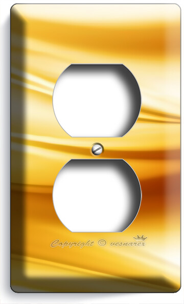GOLDEN CARAMEL WAWY HUES PLATE OUTLET COVER PLATE BEDROOM LIVING ROOM HOME DECOR