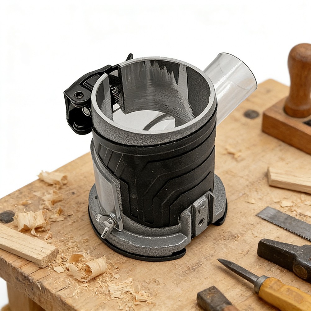 Aluminum Edge Trimming Machine Cover with Clear Shield and Vacuum Connector