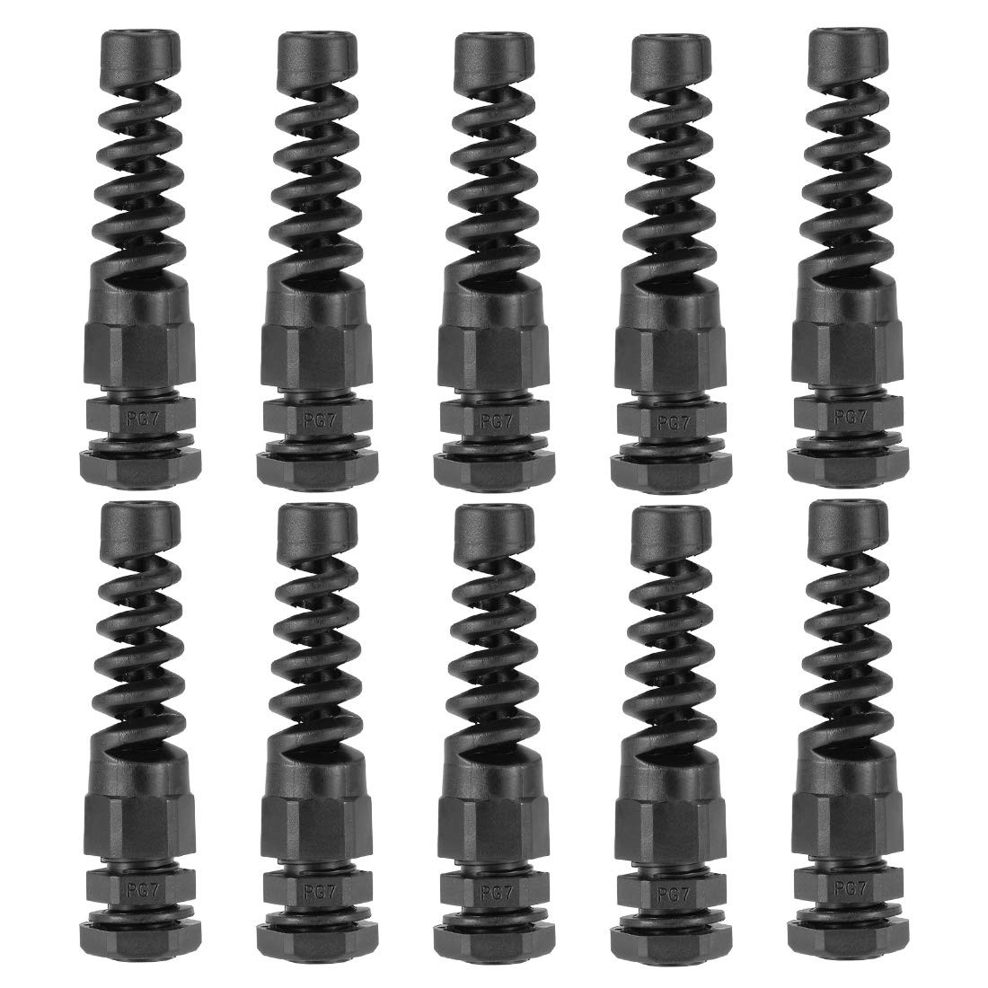 uxcell PG7 Cable Gland 3mm-6.5mm Wire Hole Waterproof Nylon Joint