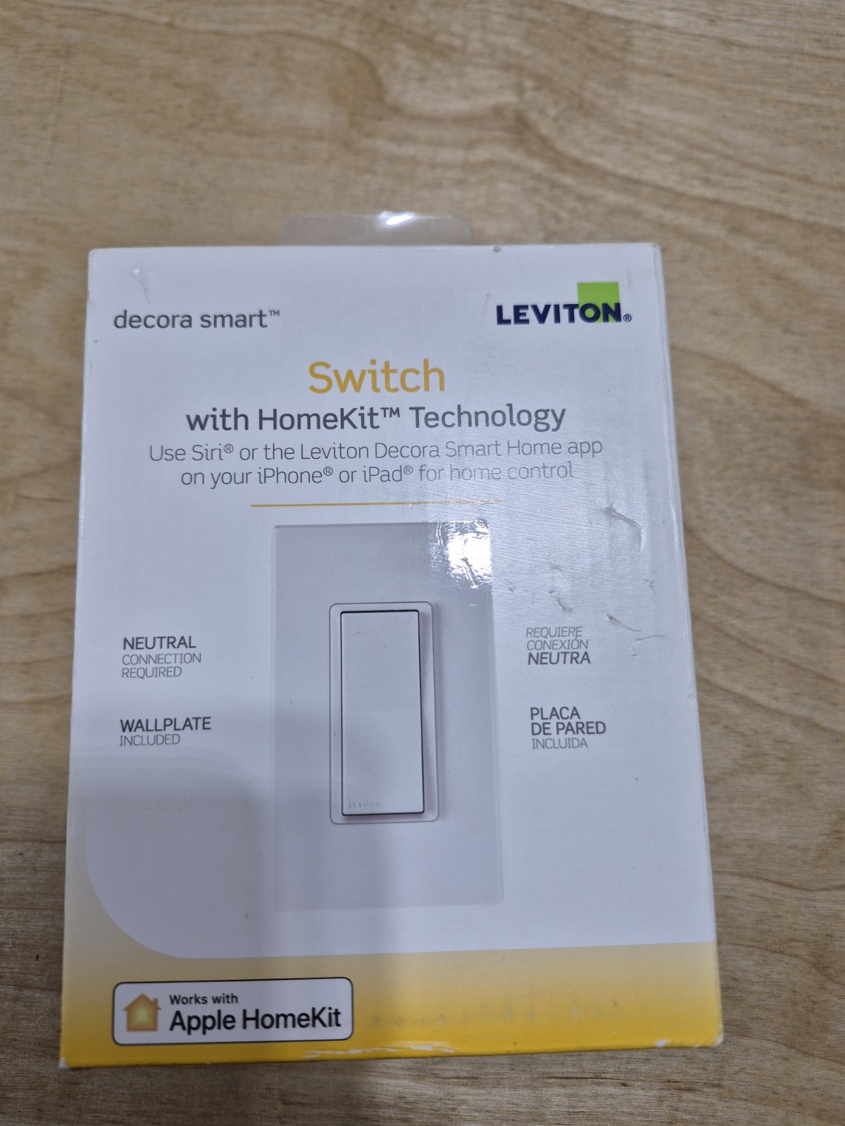 Leviton Decora Smart Wi-Fi Switch Apple HomeKit Siri Decorator White App Remote
