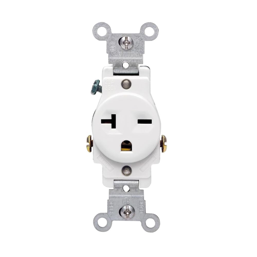 Single Receptacle Outlet Commercial Specification Grade Smooth Face 20 Amp 25…