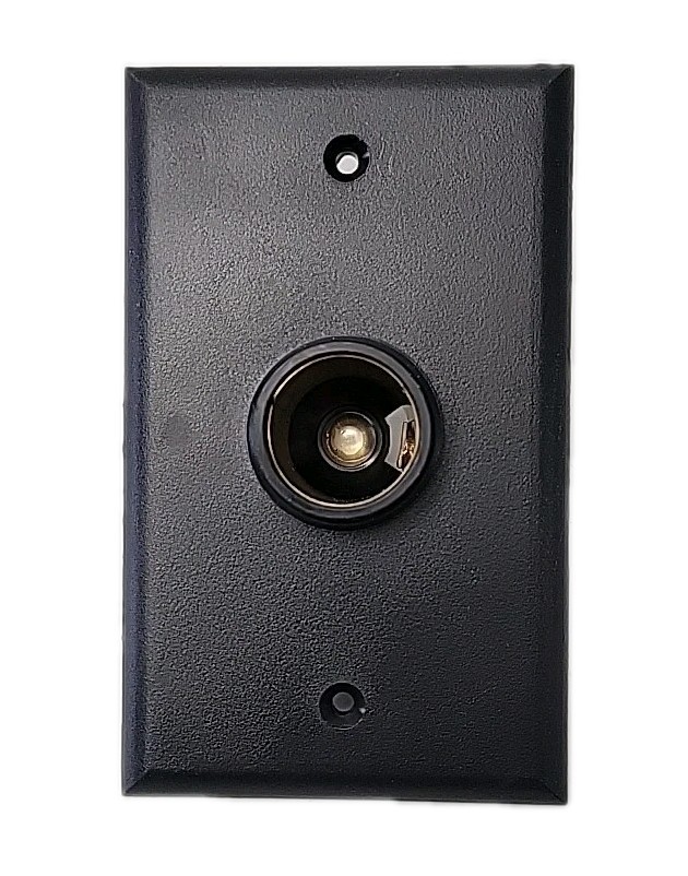 12 Volt Receptacle Wall Plate For RV Camper, etc. (BLACK)