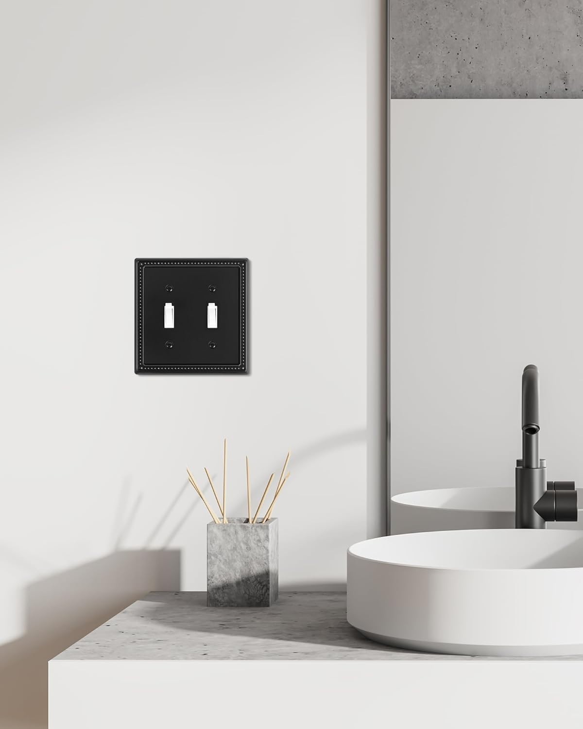 Stylish Black Pearls Light Switch Plate Cover Set – Durable & Elegant 2-Pack