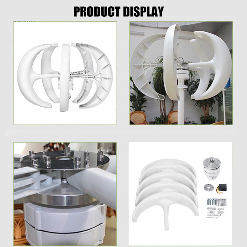 800W 24V Wind Turbine Windgenerator Home Garden Boat Street Motor Windmill Power