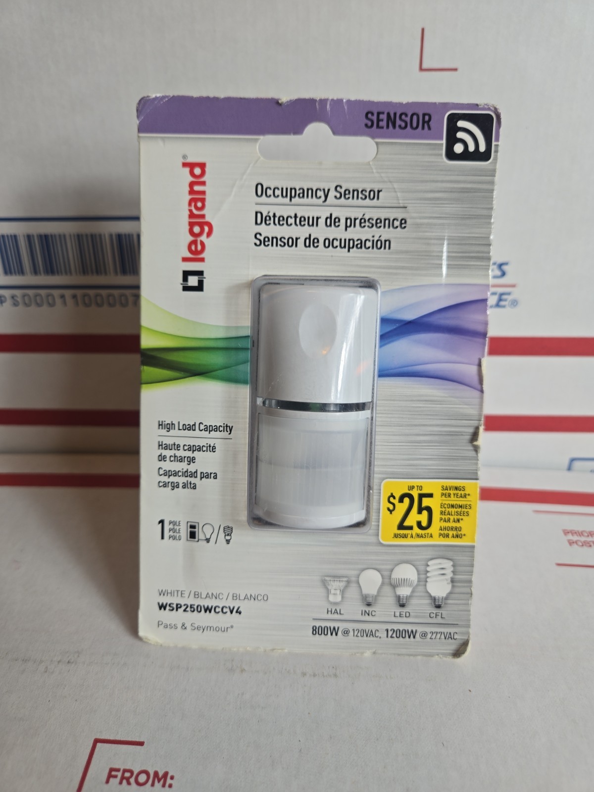 Legrand Occupancy Motion Sensor Light Switch White NEW WSP250WCCV4 363370 N