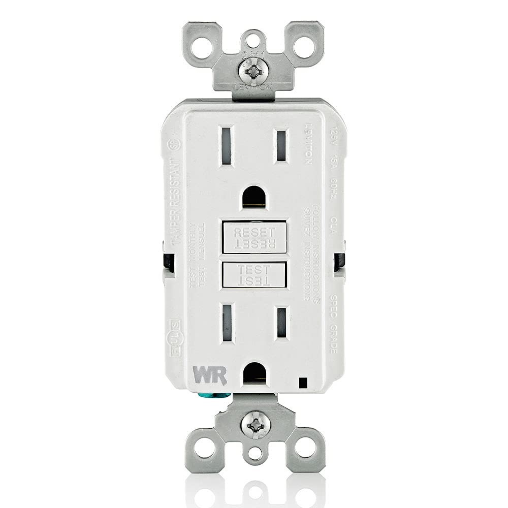 Self-Testing GFCI Outlet – 15 Amp Weather-Resistant with LED Indicator Light