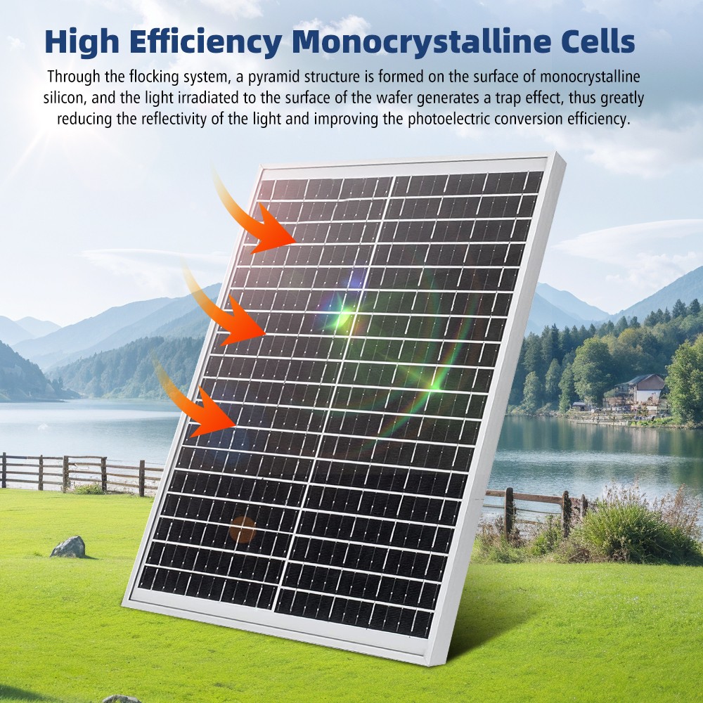400W 100W Watt Solar Panel Monocrystalline PV Power 12V For Home RV Marine Car