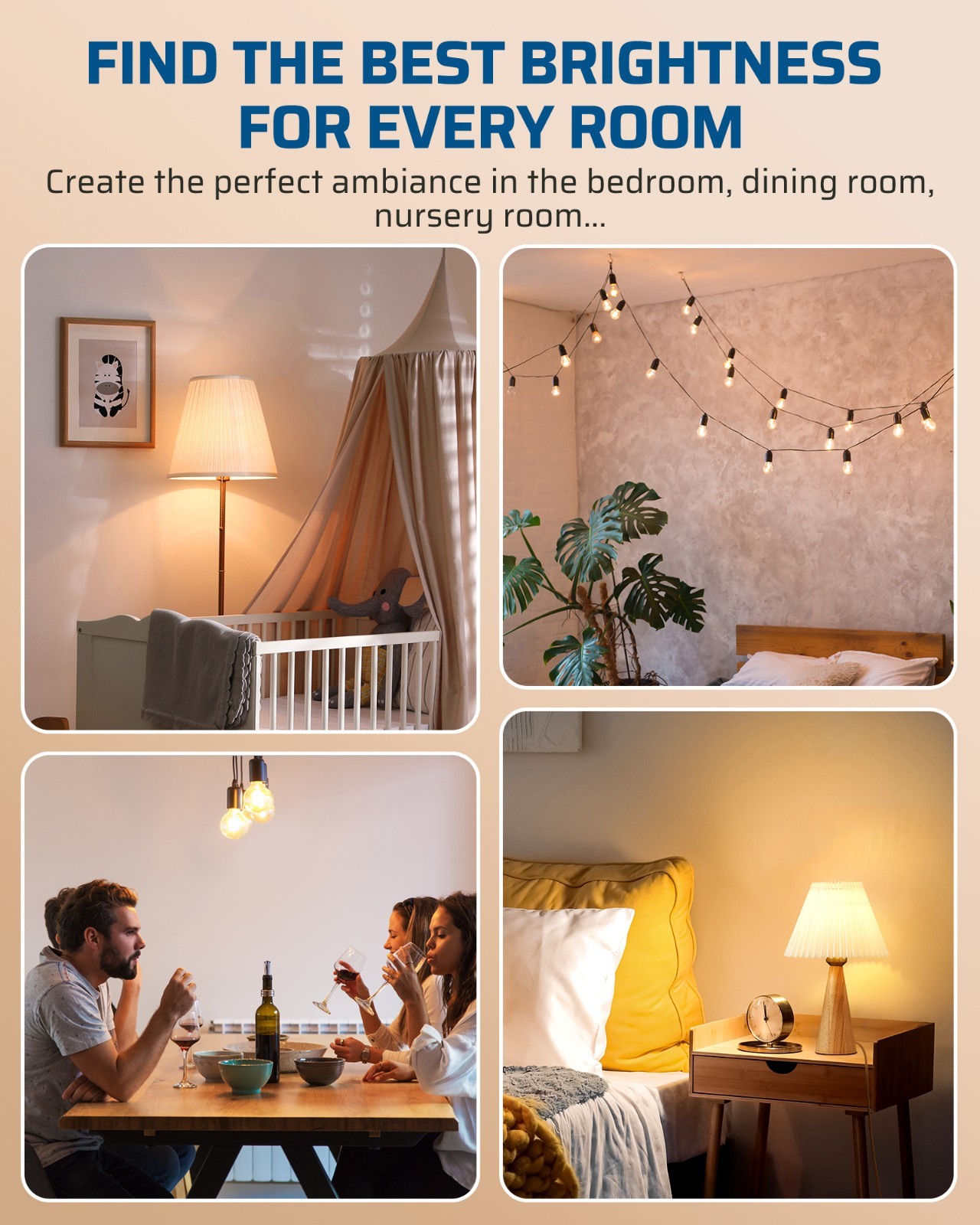 DEWENWILS Plug in Lamp Dimmer Switch, for Dimmable LED/CFL/Incandescent Bulbs