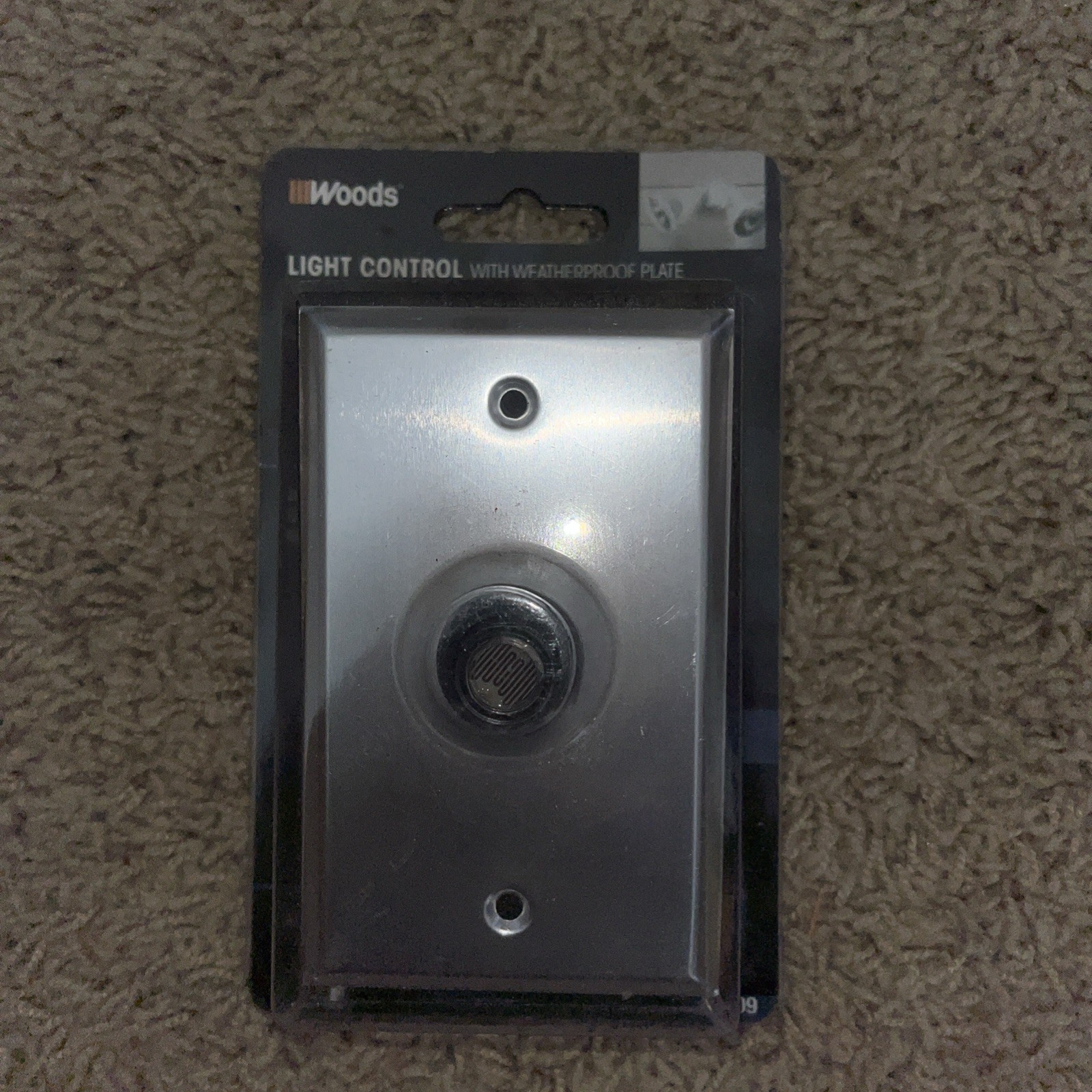59409 Hardwire Light Control with Photocell and Wall Plate Light Sensor Switch