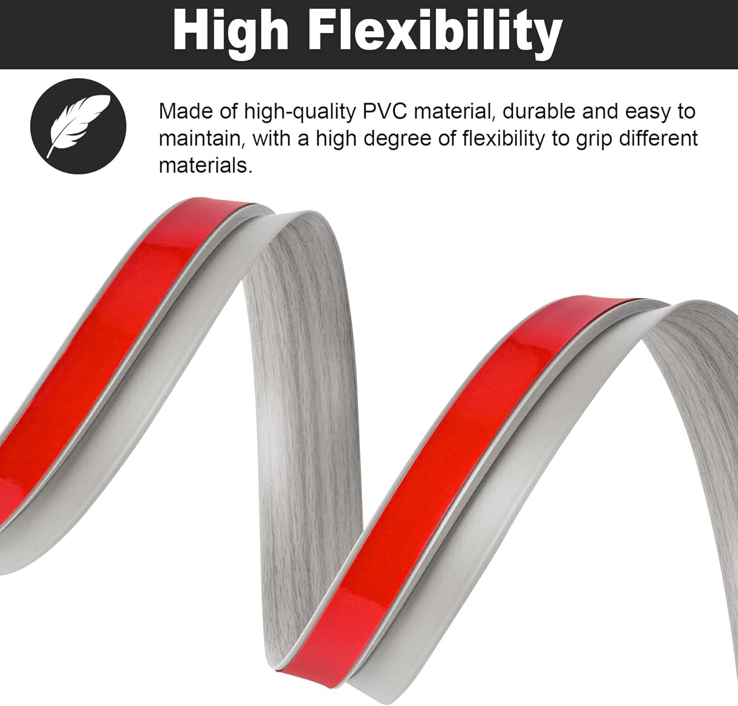 Self-Adhesive Floor Transition Strip – 10Ft Gray Forest for Safe Home Edges