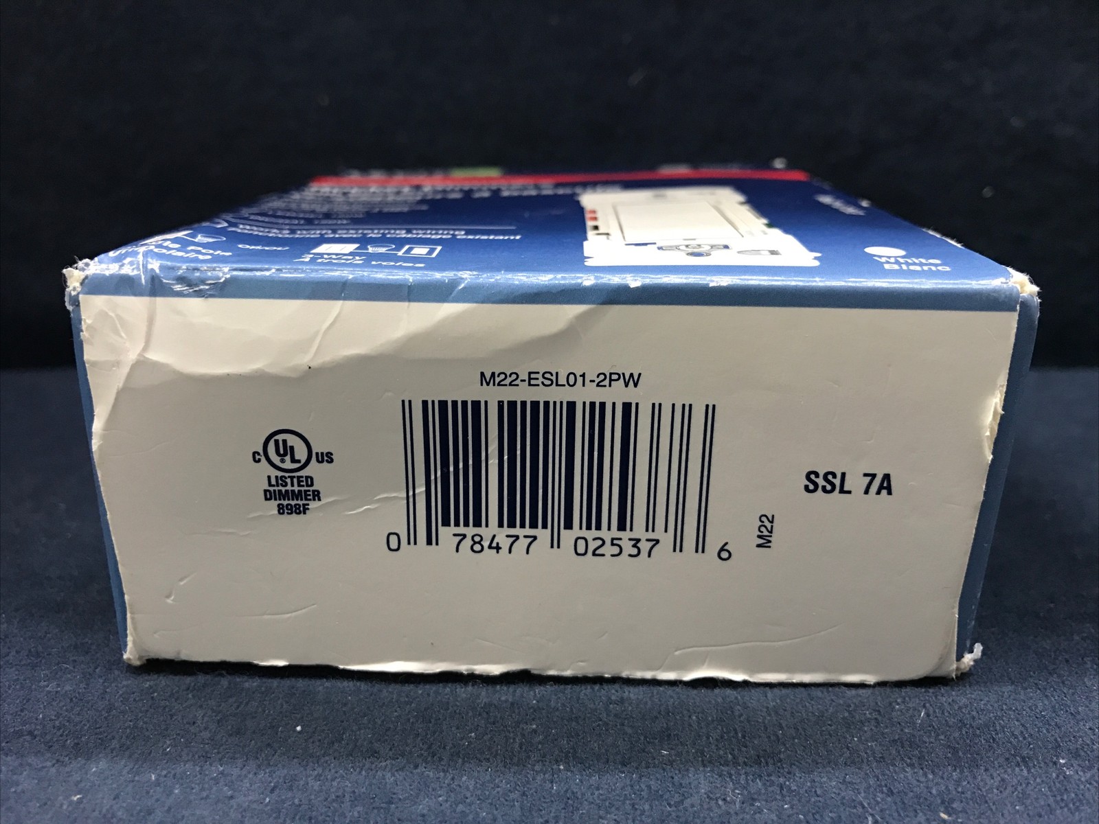 LEVITON ESL01-2PW DECORA LEVER EDGE ROCKER SLIDE DIMMER SWITCH 1&3 WAY WHITE 2PK