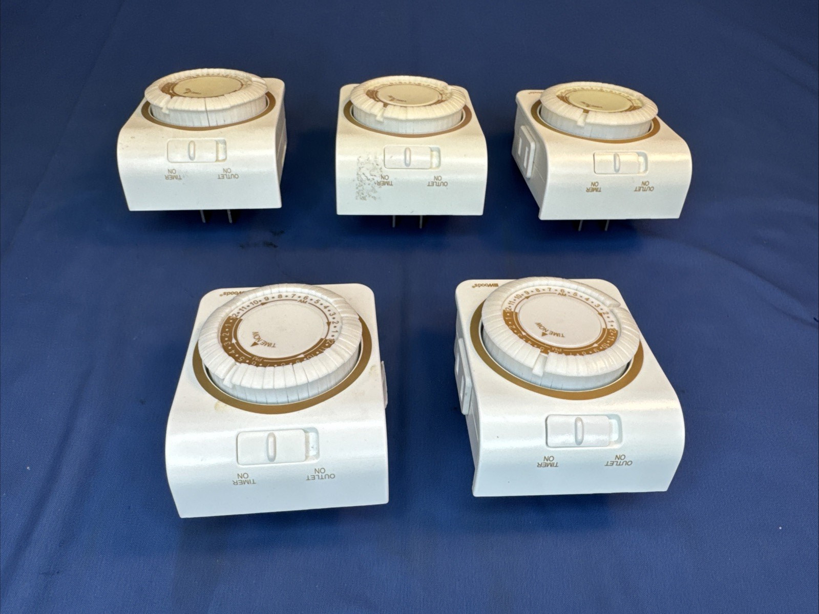 Lot of 5 Woods Indoor Lighting Timers (50000) FS 24 Hours Repeats Daily