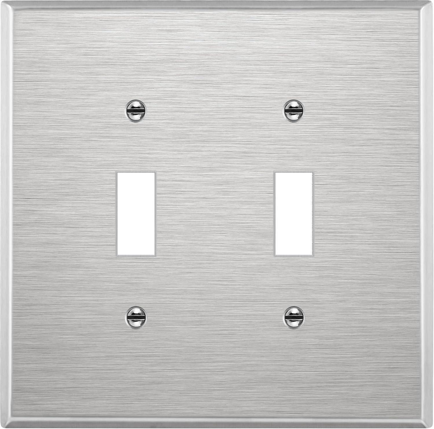 Toggle Light Switch Metal Midway Wall Plate, Corrosion Resistant, Mid-Size 2-Gan