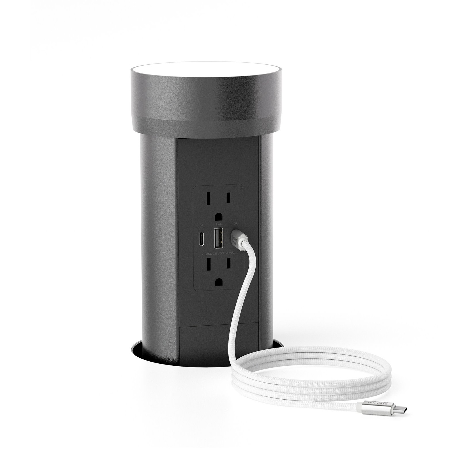 Docking Drawer 1514-730 15 amp Docking Drawer Flush Pop-Up Outlet – Black