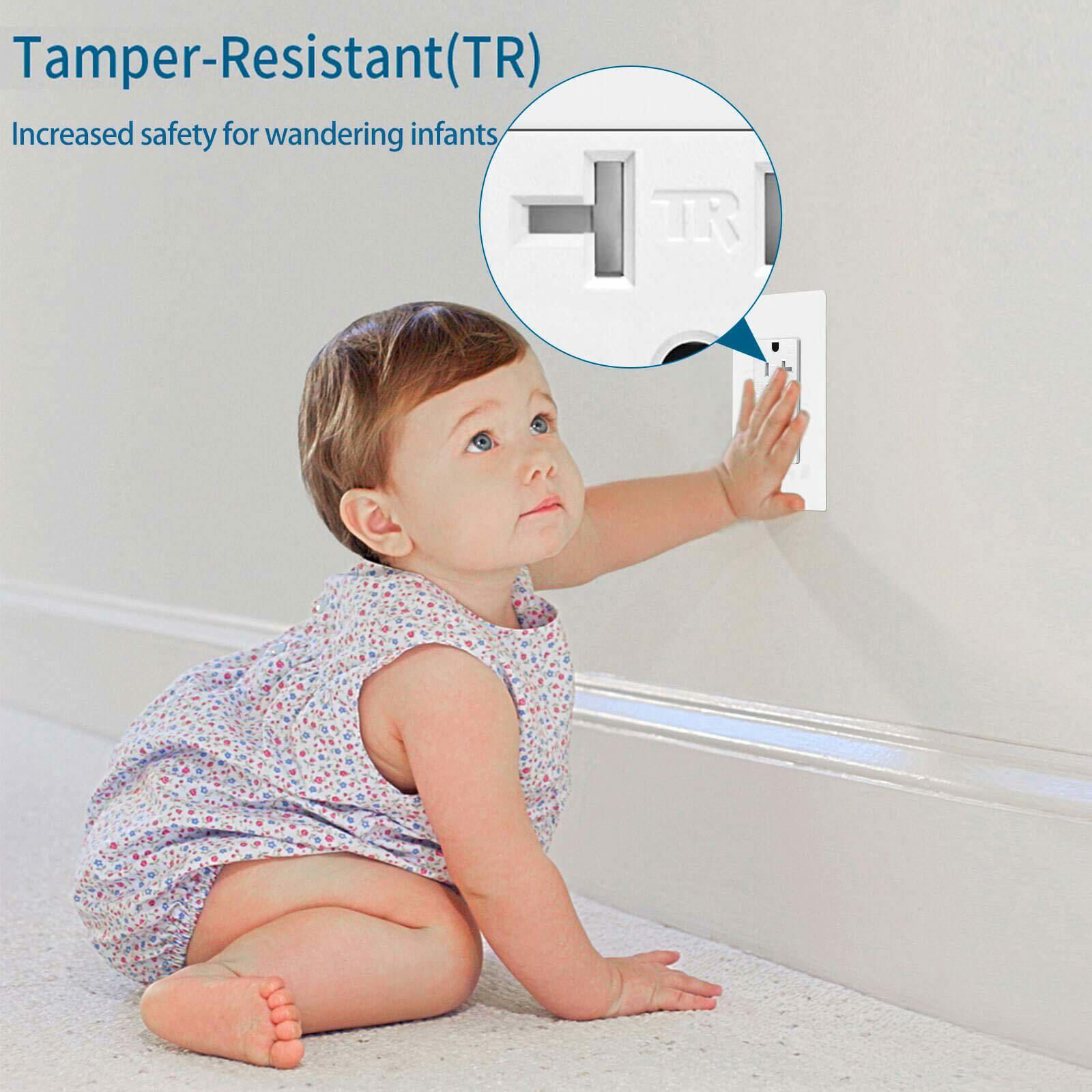 20Amp GFCI Wall Outlet Tamper Resistant WR Duplex Receptacle w/Cover Plate 15PCS