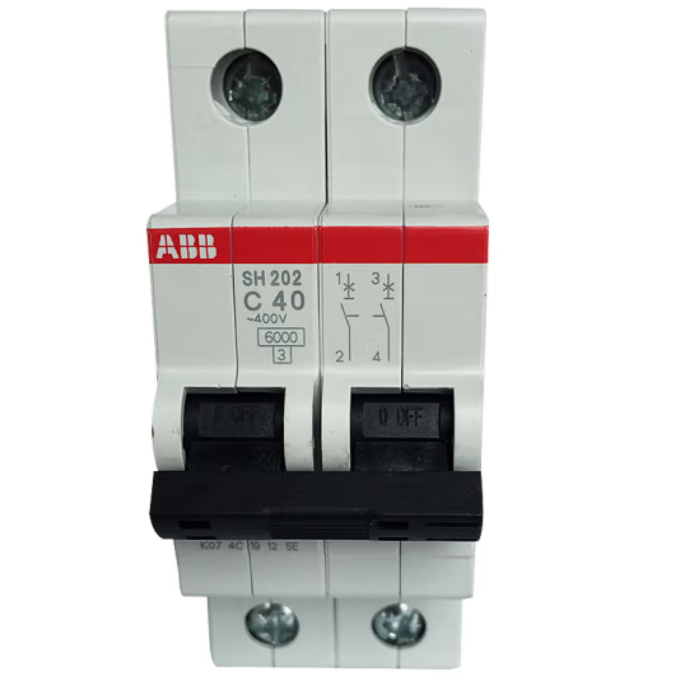 ABB Miniature Circuit Breaker 2 pole 2P C Type 16 20 25 32 40 50 63 Amp 6KA MCB